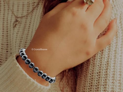 Image of Crystal Heaven Certified Crystal Bracelet for Women Men with Healing Crystal and Reiki Stone - Original Authentic Elastic Beaded Bracelet for Money, Success & Positive Energy