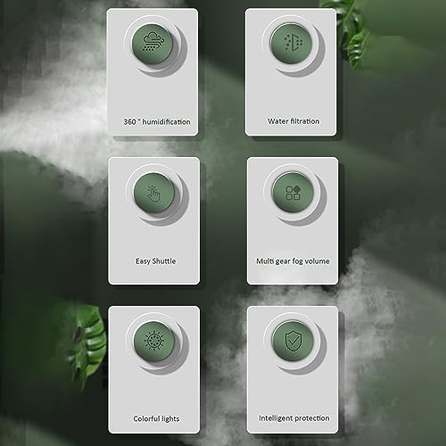 Humidificateur grande capacité 3L avec diffuseur de brume et LED RVB