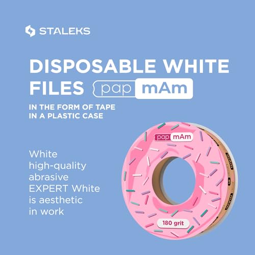 PapmAm Expert STALEKS PRO 180 Schleifband, weiß, Einweg-Schleifband (ohne Kunststoffkoffer)