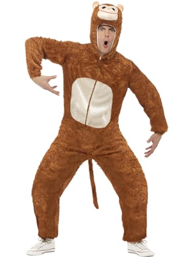 Smiffys Costume de singe, adulte, comprend combinaison pantalon avec capuche Halloween