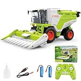 Authticar RC Farm Tractor Toy for Kids, 2.4G Remote Control Harvester Truck with Sounds, Lights & Spray, 1:24 High Simulation Toddlers Vehicle Toys, Christmas Birthday Gift for Boys Girls 3-8