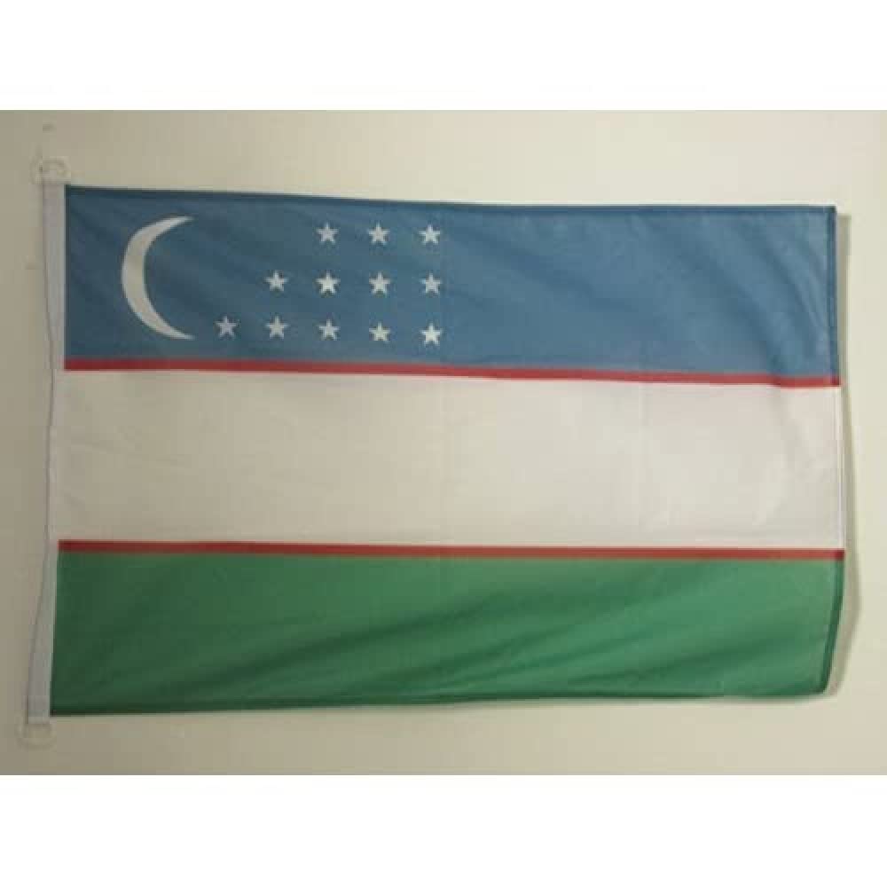 Pavillon nautique Ouzbékistan 45x30cm pour bateau en polyester