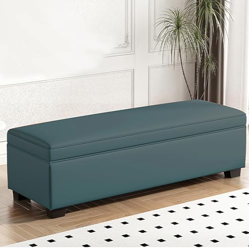 Banc de rangement ottoman rembourré avec grand coffre pour bout de lit