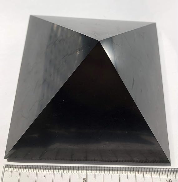 Pyramide de shungite 10 cm cristal de collection finitions premium - 4