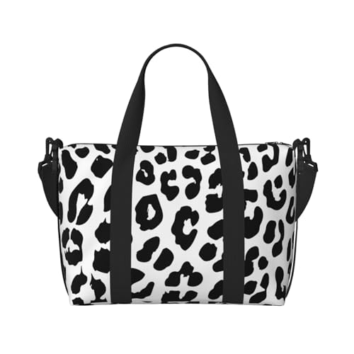 Large Duffel Bag for Men Women, Cute Carry On Tote for Travel, Gym, Weekend Use, Printed Leopard Print, 19.7" x 10.2" x 13.3"2