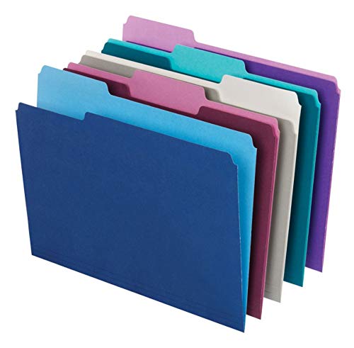 Office Depot Top Tab Color File Folders, 1/3 Cut, Letter Size, Assorted Colors, Box Of 100, Odom01632 #TOP1