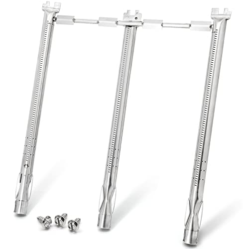 Adviace 18 Inches 69787 Grill Burner for Weber Spirit I&II 300 Series, E310 E320 E330 S310 S320 S330 with Front Control, 304 Stainless Steel Burner Tube Pipe for Weber Spirit Grill Replacement Parts.