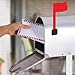 No Tools Needed with Optional Screws Mailbox Flag Replacement (Pack of 1) – Weather-Proof Strongest Adhesive Red Flag for Mailboxes Outside – Two Installation Options
