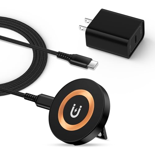 Samsung Galaxy S25 Ultra Charging Pad, Magsafe Charger Pad Wireless Charger Magnetic Mag Safe Charging Stand Fast Charging for iPhone 16 Pro Max, Samsung Galaxy S25 S24 S23 S22, 20W Type-C PD Adapter