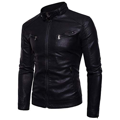 Veste en cuir homme grande taille chaude contre le froid et la pluie