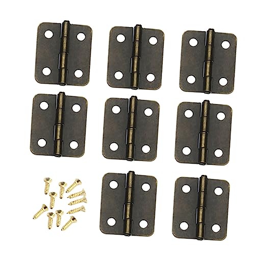 GALPADA Charnières à Ressort Mini En Fer 6 Points Couleur Bronze Ancien, Charnières Métalliques à Filet Automatiques Avec Vis, 250 Pièces Pour Boîtes à Bijoux, Accessoires De Réparation