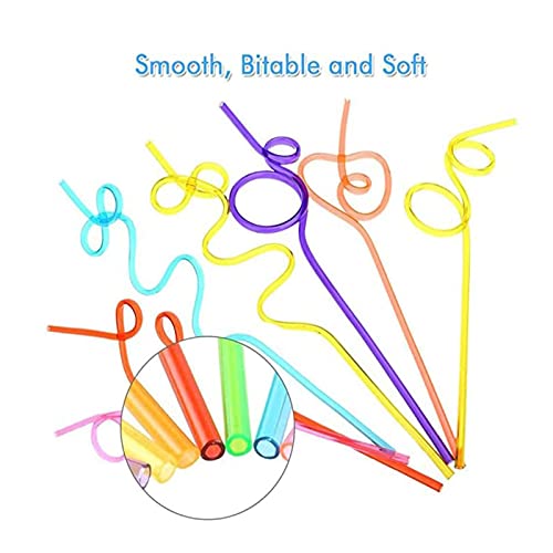 4 Pezzi Cannucce Ricci, Cannucce di Plastica