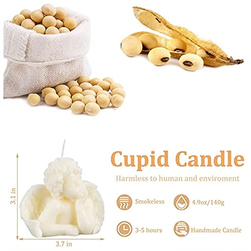 Bougies au soja sculptées Angel pour une ambiance cocooning à la maison