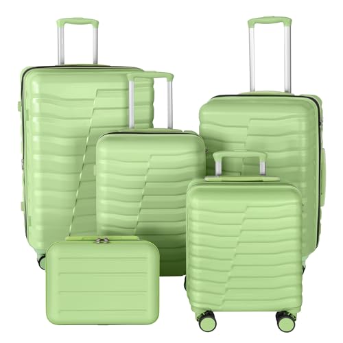 WireHot 5-Piece Luggage Set, Lightweight ABS+PC Hard Shell