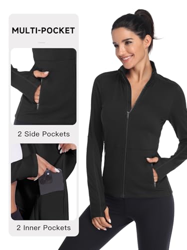 Image of VUTRU Women's Workout Yoga Jacket Full Zip Running Track Jacket