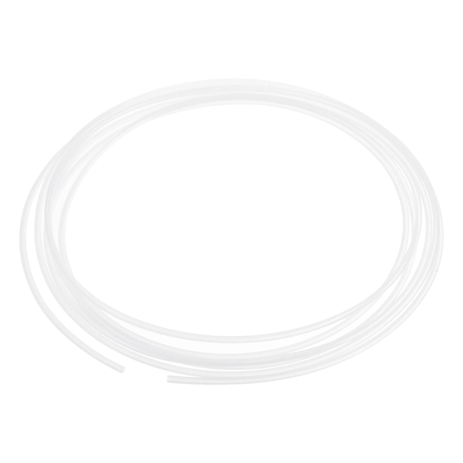 QUARKZMAN Wąż PTFE 1 mm, średnica 2 mm, długość 2 m, elastyczne węże do przesyłania powietrza i płynu, [biały]