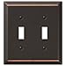 Brushed bronze switch plates