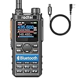 Radtel RT-910B Bluetooth App Programming Multi Band 6 Meter Walkie Talkie 45-59Mhz TX/RX with 960 Channels AM/FM Two Way Radio Air Band Type C Spectrum Noise Reduce (with Programming Cable)