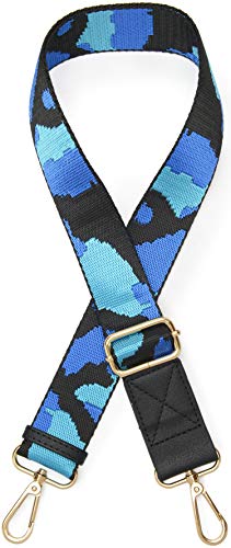 lola mae Wide Shoulder Strap Replacement Adjustable, Removable Guitar Style Multicolor Canvas Crossbody Strap for Handbags (A25)