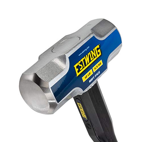 Image of Estwing 12 lb Soft Face Sledge Hammer - 36 inch Indestructible Handle, Shock-Absorbing Grip, Overstrike Resistant