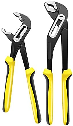 Tech Trader® Pair of 250mm & 300mm Sliding Plumbers Waterpump Pliers with Cushion Grip Handle