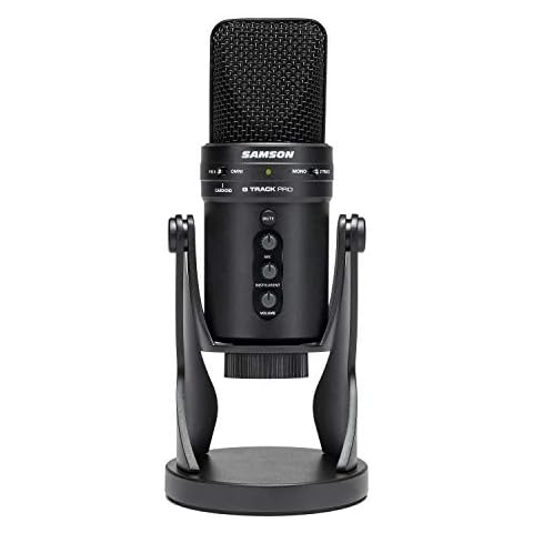 Samson G-Track Pro - Professional USB Microphone with Audio Interface - Black Cover