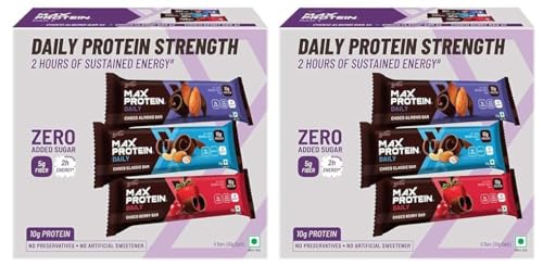RiteBite Max Protein Daily Assorted Mixed Nuts 10G Protein Bars (Pack Of 12, 600 Gram)