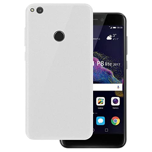 OAGELIM Funda Compatible con Huawei P8 Lite 2017 Case Antigolpes con Cubierta Protectora Flexible de TPU Suave y Resistencia a Arañazos con Protección (Blanco)
