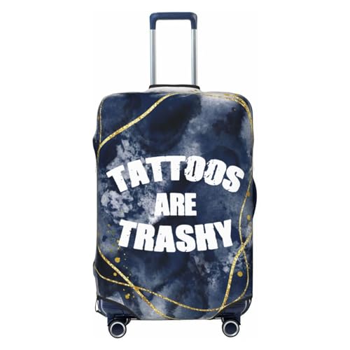 Tattoo Lover Tattoos Are Trashy Suitcase Cover,Luggage Protector Suitcase Covers,Luggage Cover Washable Suitcase Cover,Suitcase Cover,Luggage Covers for Suitcase (Medium)