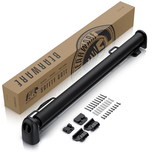 CSL - Schutzgitter Treppe Baby – Baby Schutzgitter für Treppen und Türen – bis zu 180 cm – Kindersicheres Absperrgitter – Treppenschutzgitter ausziehbar - Sicherheitsgitter Safety Gate