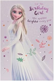 Princess Elsa Birthday Card - Disney Princess Birthday Card - Frozen Birthday Girl Card - Birthday Card Girls