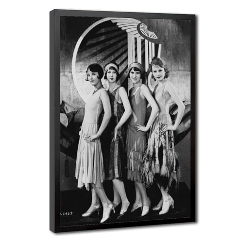 Impression sur toile filles rugissantes 1920 : ravivez la nostalgie et l'élégance rétro