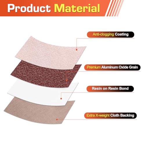 konaflex sanding belts 20 pack 3x21 inch belt sander paper aluminum oxide with 6080120150240 grits for woodworking paint sanding metalworking rust removal