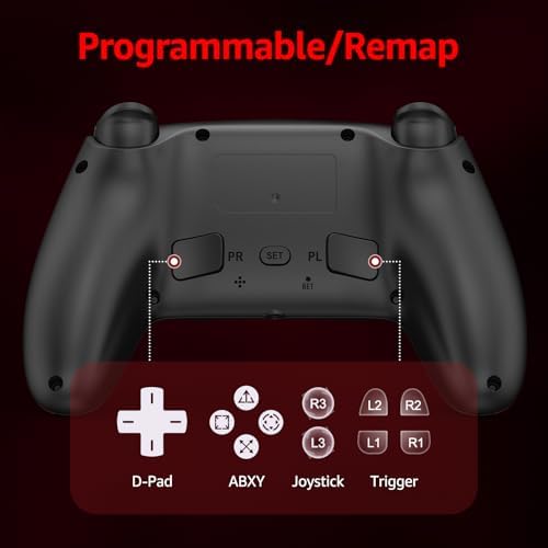 Akalyptra Wireless Controller for PS-5, Pro/Slim/PC/Steam Deck (Black) — 사진 3
