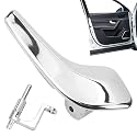 Simsky Türgriff Chrom Links innen, ABS Türgriff Innen 13297813 Ersatz Autoinnentürgriffe Kompatibel mit Corsa D, Corsa Van, Corsa MK III Ersetzen 13297180 136041 13297179(Links)
