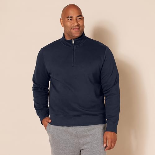 Image of Amazon Essentials Men's Long-Sleeve Quarter-Zip Pullover Fleece Sweatshirt