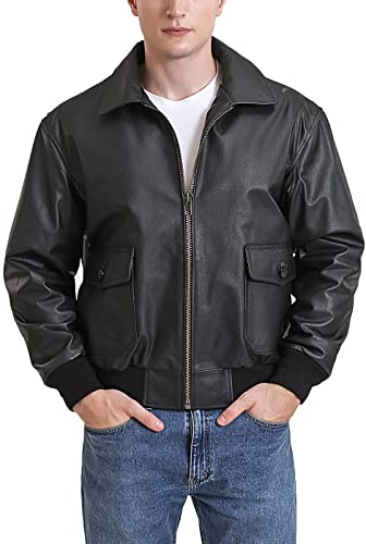 Landing Leathers Men Air Force G-2 Leather Flight Bomber Jacket (Also available in Big & Tall)