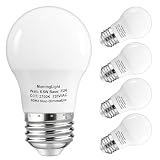 MorningLight 4 Pack A15 Light Bulbs 60 Watt Equivalent, 2700K Warm White, Non-Dimmable, 600 Lumens, E26 Base, A15 6.5W LED Light Bulbs 60 Watt for Ceiling Fan, Enclosed Fixture