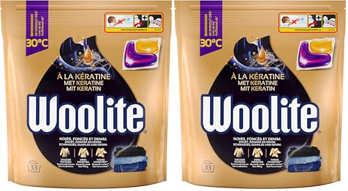 Woolite Capsules Noir & Foncés - Capsules de Lessive Liquide pour Préserver l'Intensité des...