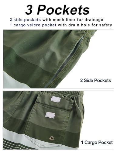 Image of BOJIN Mens Swim Trunks 9 inch Quick Dry Stretch Swim Shorts Mesh Lining Bathing Suits Swimwear Beach Shorts with Pockets