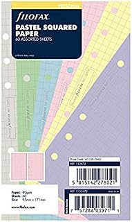 Filofax B132672 Organizer Refill, Personal Size, Pastel colors, Squared Paper