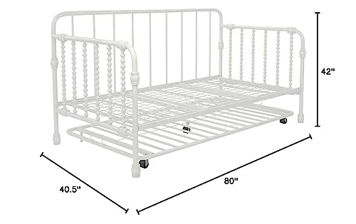 Little Seeds Monarch Hill Wren Metal Daybed With Trundle, Sofa Bed, Twin Size Frame, White #TOP2