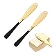 Cuchillo Esparcidor De Mantequilla Cuchillo Mantequilla Cuchillo Batidor De Mantequilla De Acero Inoxidable, Cuchillo De Mantequilla Multifuncional Con Borde Dentado, Para Cortar Mantequilla, 2 Piezas