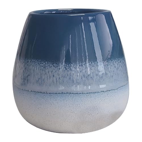 Gedy SHEJLA Porte-Brosse à Dents en céramique, Bleu, 10 x 10 x 10 cm