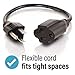 C2G 1FT Premium Universal Extension Cord - Power Extension Cord for TV, Computer, Monitor, Appliance & More (03137)