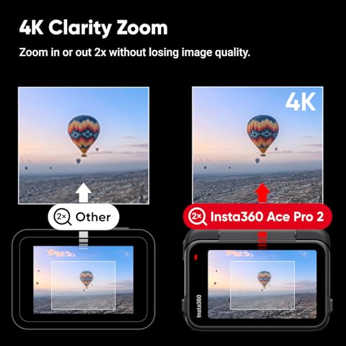 Image of Insta360 Ace Pro 2 Dual Battery Bundle -8K Waterproof Action Camera Co-Engineered with Leica, 1 /1.3 inch Sensor, Dual AI Chip, Leading Low Light, Superior Audio, Flip Screen & AI Editing for Motorcycling