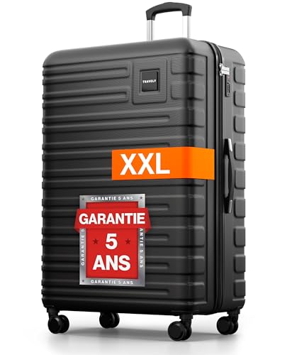Travely Valise Taille XXL, 87 cm, Volume intérieur 150 L, Valise à Coque Rigide très Robuste...