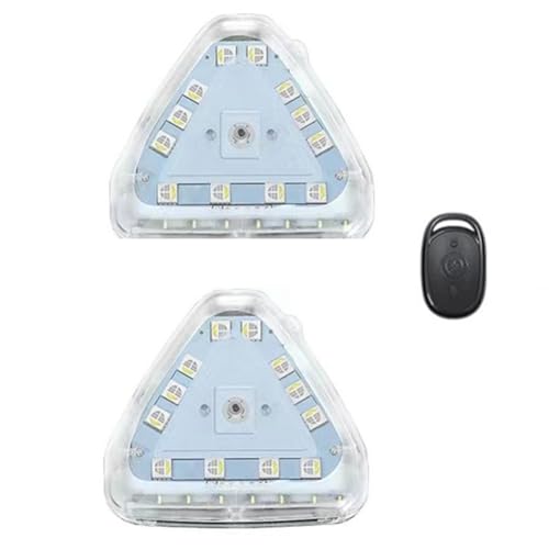 Luz de advertencia LED para coche luz estroboscópica anticolisión moto 2 udes