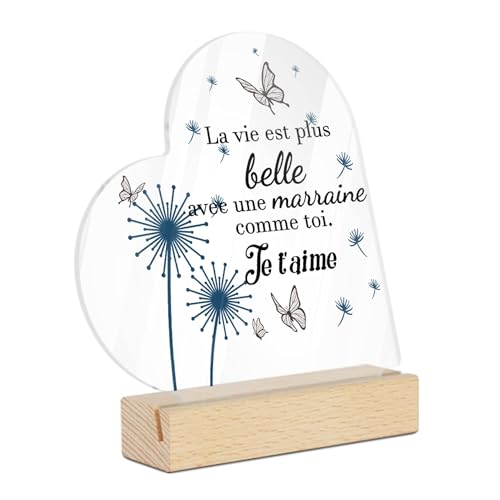 Putuo Decor Cadeau Pour Maman, Coeur Acrylique Bureau Balancelle, Cadeau De Fête Des Mères, Cadeau Pour Marraine, Meilleur Maman