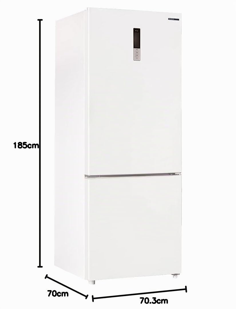 INFINITON FGC-79WS - Frigorífico Combi, Blanco, Alto 185cm, Diseño EXTRA SPACE, Ancho especial 70cm, No Frost, Luz LED, Clase A++/E